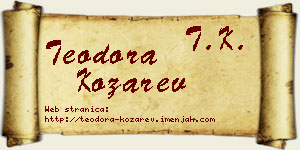 Teodora Kozarev vizit kartica